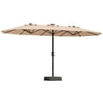 thumbnail image 1 of 2025 New 15ft Large Patio Umbrellas With Base Included, Outdoor Double-Sided Rectangle Market Umbrella With Stand, for Poolside Lawn Backyard, 1 of 8