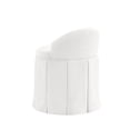 thumbnail image 5 of Rustic Manor Merle Rectangular Linen Slipcover Plywood Vanity Stool, Cream White, 5 of 8