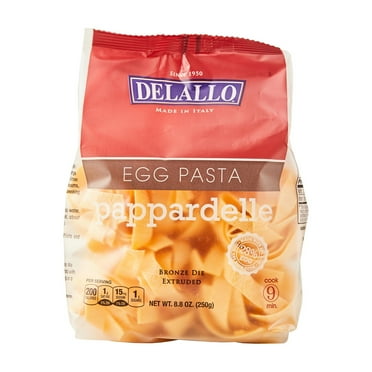 DeLallo Pappardelle Egg Pasta Nests, 8.8 Ounce Bag, Made in Italy, Kosher, Non-GMO