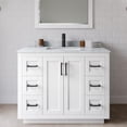 thumbnail image 2 of Wyndham Collection Miranda 42" Metal&Wood Single Bathroom Vanity in White/Black, 2 of 6