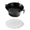 thumbnail image 3 of Parrilla Hibachi de carbón, mini parrilla de carbón para barbacoa, estufa de camping de hierro fundido de mesa con rejilla para restaurantes con patio, 3 of 8