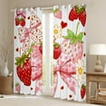 thumbnail image 4 of Castle Fairy Girls Red Strawberry Black Out Curtains,Love Heart Bowknot Curtains Pack of 2 (42x63 Each),Cartoon Flower Bedroom Curtains,Lightweight Room Decor, 4 of 6