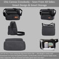 thumbnail image 4 of Crossbody Messenger Bag for iPad Pro 12.9 inches, Rfid Shoulder Purse w/Water Bottle Holders, 13 inch Laptop Briefcase, Built-in Wallet, Black, 4 of 11