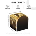 thumbnail image 4 of Lsque Golden Glitter And Light Printed Tissue Box Cover Holder, Facial Paper Organizer Dispenser,Square with Bottom Belt, PVC Leather Decorative Organizer, 4 of 8