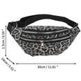 thumbnail image 3 of Unique Bargains 1 Pc Fanny Pack Leopard Pattern Waist Bag Black White, 3 of 6