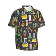 thumbnail image 2 of Chemistry Science Men's 3d Print Casual Button Down Shirts, Novelty Hawaiian Short Sleeves S, 2 of 8