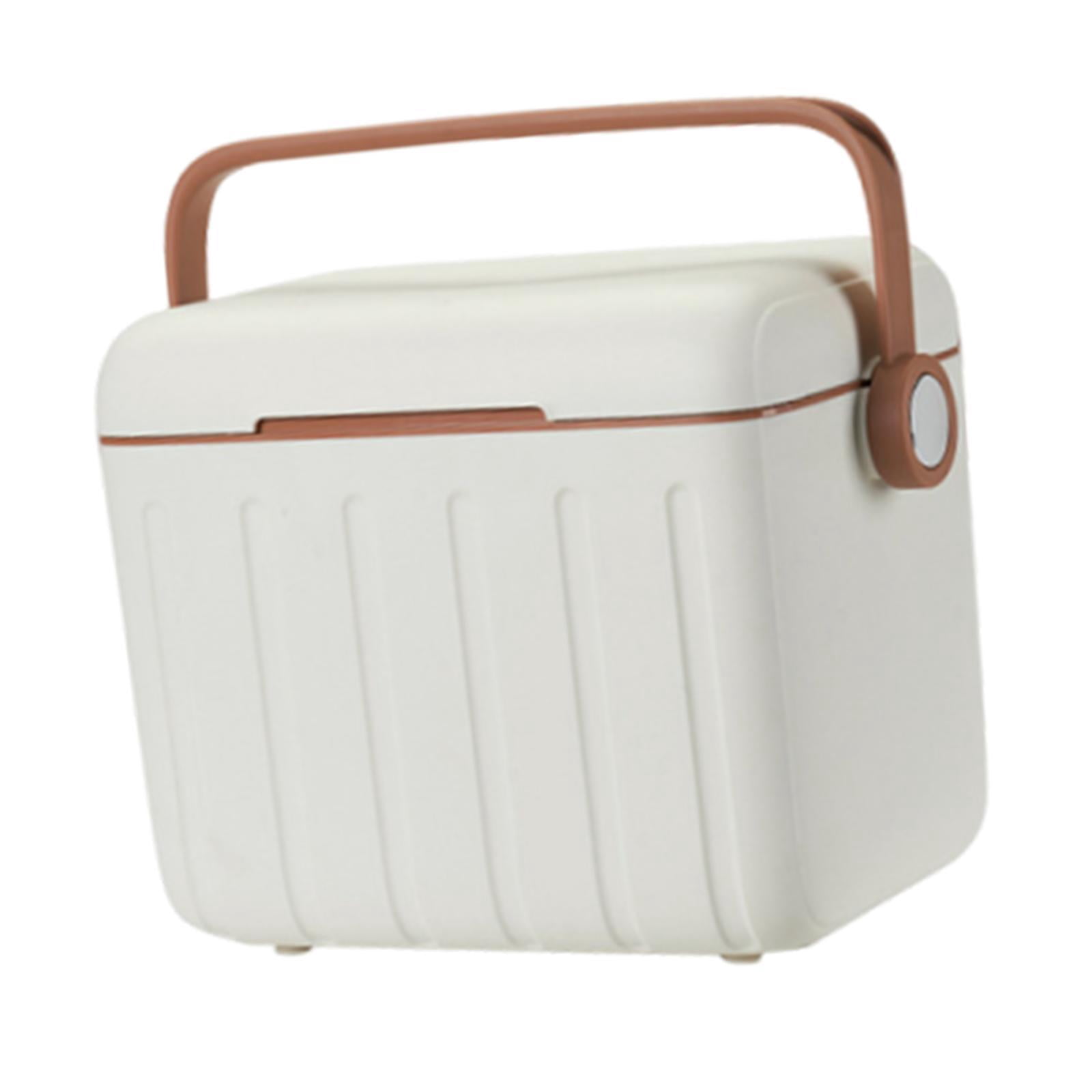 QccHieUs Cooler Box Hot/Cold Retention Cooler Ice Chest Box Storage Container for Outdoor White