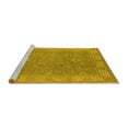 thumbnail image 2 of Ahgly Company Machine Washable Indoor Round Oriental Yellow Industrial Area Rugs, 6' Round, 2 of 4