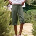 thumbnail image 2 of ZSQDM Womens Casual Solid Side Pockets Pants Shorts Elastic Waist Back Pockets Daily Shorts Shorts for women, 2 of 6