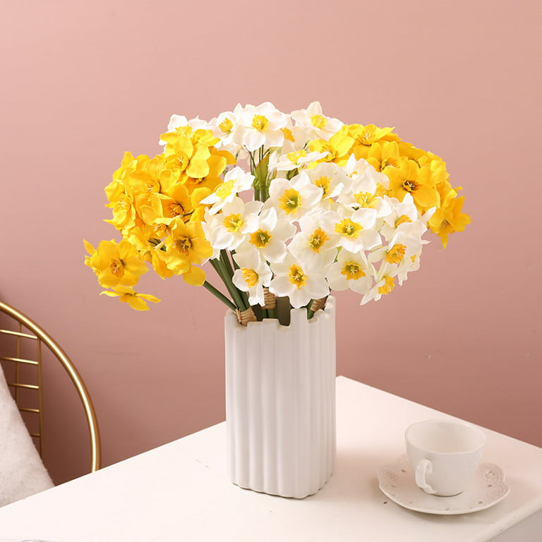 Ins Artificial Flower Room Decor Narcissus Fake Flower Wedding Party Decor  Handicraft Artificial Flower Parents' Day Gift 어버이날 - AliExpress