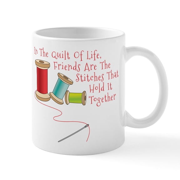 CafePress - Quilt Of Life Mugs - 11 oz Ceramic Mug - Novelty Coffee Tea Cup