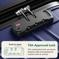 thumbnail image 3 of HOUSNIFLEX 24 Inch Checked Luggage, Lightweight Expandable Suitcase with TSA Lock, 360° Spinner Wheels for Travel, Blue, 3 of 9