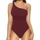 thumbnail image 1 of Xishao Body sin mangas con un hombro descubierto para mujer, sin mangas borgoña, S Xishao ropa, 1 of 2