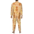 thumbnail image 5 of Bingfone Men'S Pajama Set 2 Piece Loungewear Pjs, Long Sleeve With Pajama Pants-Pineapples, 5 of 9