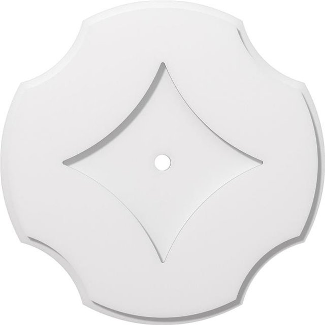 Ekena Millwork CMP20PL-01000 20 in. OD x 1 in. ID Square Percival Architectural Grade PVC Contemporary Ceiling Medallion