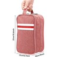 thumbnail image 2 of RV Neceser de viaje rojo de 27 x 11 x 17 cm para mujer, bolsa de maquillaje portátil, organizador de bolsa de cosméticos de gran capacidad con tres compartimentos separados Rojo Verde, 2 of 5
