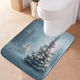 thumbnail image 6 of 2 Piece Bath Mat Set with U-Shaped Toilet Mat and Rectangle Bath Rugs Non Slip Machine Washable Bathroom Mats Christmas Tree with Lights, 6 of 7