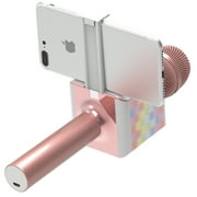 Tzumi PopSolo Glow Wireless LED Bluetooth Karaoke Microphone (Rose Gold)