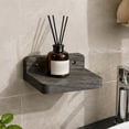 thumbnail image 6 of CSSJKYJ 4 Pack Small Floating Shelves, 5x5 Inches Wall Shelf, Rustic Wood Small Wall Mounted Shelves for Bedroom, Living Room, Kitchen, Bathroom Decor (Brown), 6 of 7