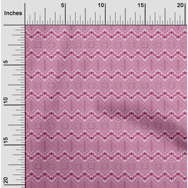 oneOone Cotton Flex Fabric Chevron & Triangle Geometric Print Fabric BTY 40 Inch Wide
