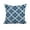 Blue, variant on 18 x 18 Inch Turquoise Geometric Print Decorative Polyester Throw Pillow with a Linen Texture
