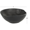 thumbnail image 4 of DecMode 11" Handmade Round Abstract Black Teak Wood Decorative Bowl with Freeform Edge, 4 of 14