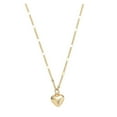 thumbnail image 1 of Qarigey Collar geométrico de cobre para mujer, cadenas de clavícula, collares con colgante de corazón, joyería de decoración para citas, regalo de Ropa, zapatos y accesorios Miscelánea Qarigey AP015301-00, 1 of 6