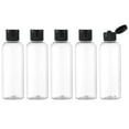 thumbnail image 1 of Multi-use Travel Toiletry Bottles, Clear Recyclable Plastic Leak Proof 3.4Oz Containers for Cosmetics, Portable, TSA Approved, Flip Cap, Refillable (5 Pcs), 1 of 8