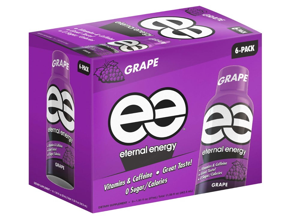 Eternal Energy Premium Energy Shot, Grape, 1.93 fl oz, 6 Count