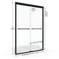 thumbnail image 6 of Basco Infinity 70" High x 60" Wide Bypass Semi-Frameless Shower Door with Clear Glass, 6 of 7