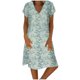 thumbnail image 1 of Vestido suelto de manga corta con cuello en V informal de verano para mujer a la moda Fridja  qw6996, 1 of 8