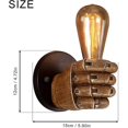 thumbnail image 4 of Aplique de pared, lámpara de pared industrial vintage Base de bombilla Edison E27 para pasillo Cocina Dormitorio Restaurante Café Iluminado (mano izquierda + plataforma Kuyhfg Bienvenido a Kuyhfg, 4 of 5