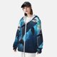 thumbnail image 3 of Balery Ice Blue Ocean Cute Dolphin Sudadera ligera de manga larga con capucha y protección solar UPF 50+ para hombre y mujer, ideal para pesca y running-X-Large, 3 of 7