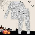 thumbnail image 2 of Gelikeya Halloween Pajamas for Toddler Boys Girls Long Sleeves Shirts Shorts/pants 2 Piece Set Nightiewear Child Hand Painted Pjs Kids Clothing, 2 of 4