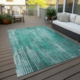 thumbnail image 6 of Addison Rugs Chantille Indoor/Outdoor Transitional Stripes Teal Washable Rectangle Rug, 8' x 10', 6 of 6