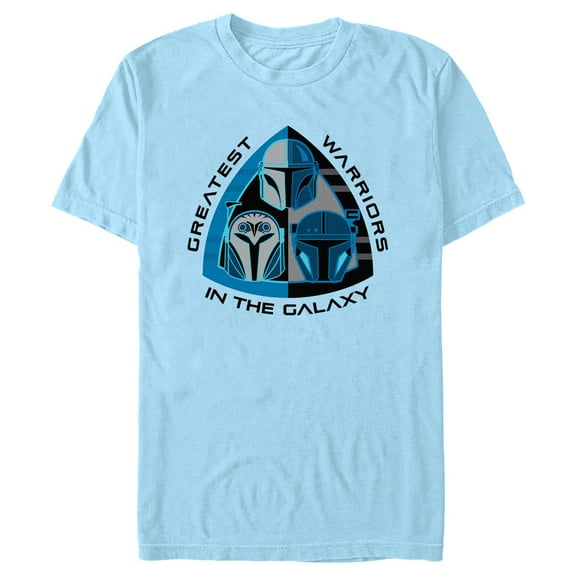 Men's Star Wars: The Mandalorian Greatest Warriors in the Galaxy Graphic Tee Light Blue X Large