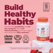 MaryRuths Kids Multivitamin + Postbiotic Gummies Ages 4+, Bone Health, Immune Support, Vegan, Gluten-Free, Dairy-Free, Mixed Berry & Cherry, 60 Count