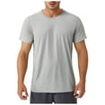 thumbnail image 2 of Njagoc3 Mens Short - Sleeve Solid Color Crew Neck, Essential Tee, Soft Cotton, Summer Daily & Gym Top, 2 of 6