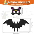 thumbnail image 5 of 2PCS Bat Wings and Mask Set for Kids, Black Bat Mask and Bat Wings Bat Costume Accessories for Boys Girls Halloween Cosplay Party Favors Carnival, 5 of 7