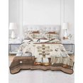 thumbnail image 3 of Farmhouse Vintage Twin XL Size Down Alternative Comforter, Lightweight Comforter Quilt Bedding Set with Pillow Shams Country Cotton Book Butterfly Art All Seasons Bed Comforter Duvet Insert 68"x98", 3 of 7