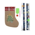thumbnail image 1 of Christmas Stockings Linen Flannel Material Bright Color Exquisite Design Holiday Decorations Ornaments, 1 of 5
