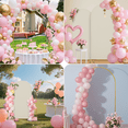 thumbnail image 6 of SUKAIKEQA Metal Arch Stand with Spandex Covers, Wedding Party Decorations (Beige, 7.2FT), 6 of 6
