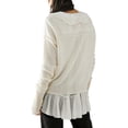 thumbnail image 7 of KelaJuan Women Solid Color Knit Sweater V-Neck Long Sleeve Loose Pullovers Spring Fall Streetwear, 7 of 7
