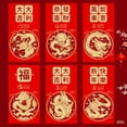 thumbnail image 5 of 6Pcs/lot Portable 2024 Gilding Full of Blessings New Year Hong Bao CNY Red Envelope Dragon Year Red Packet 17, 5 of 8