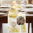 thumbnail image 3 of Table Runners 70 Inches Long Dress Scarves, Yellow Ombre Spring Floral Farmhouse Coffee/Dining/Kitchen Table Decor, Holiday Table Runner, Summer Botanical Flowers 13x70 Inch, 3 of 9