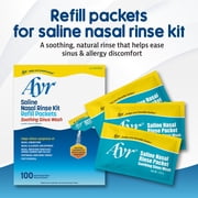 Ayr Saline Nasal Rinse Kit Ref 100 Count