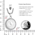 thumbnail image 5 of Serenity Prayer Necklace with Praying Hands Coin Pendant for Men Women Lords Prayer Bible Verse Courage Wisdom Stainless Steel 24 inches, 5 of 6