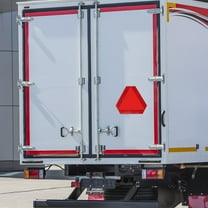 OUNONA Reflective Safety Sign Red Stainless Steel for Car Visibility