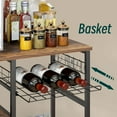 thumbnail image 2 of Wellynap Kitchen Baker's Rack, Coffee Bar Cabinet, Microwave Stand 3-Tier Bakers Racks for Kitchens with Storage, Vintage Brown, 2 of 10