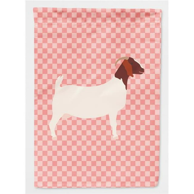 Carolines Treasures BB7886CHF Boer Chèvre Rose Check Toile Maison Drapeau
